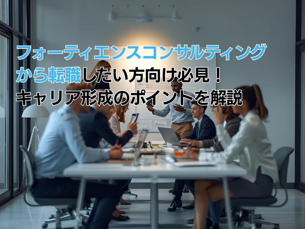 フォーティエンスコンサルティングから転職したい方向け キャリア形成のポイントを解説