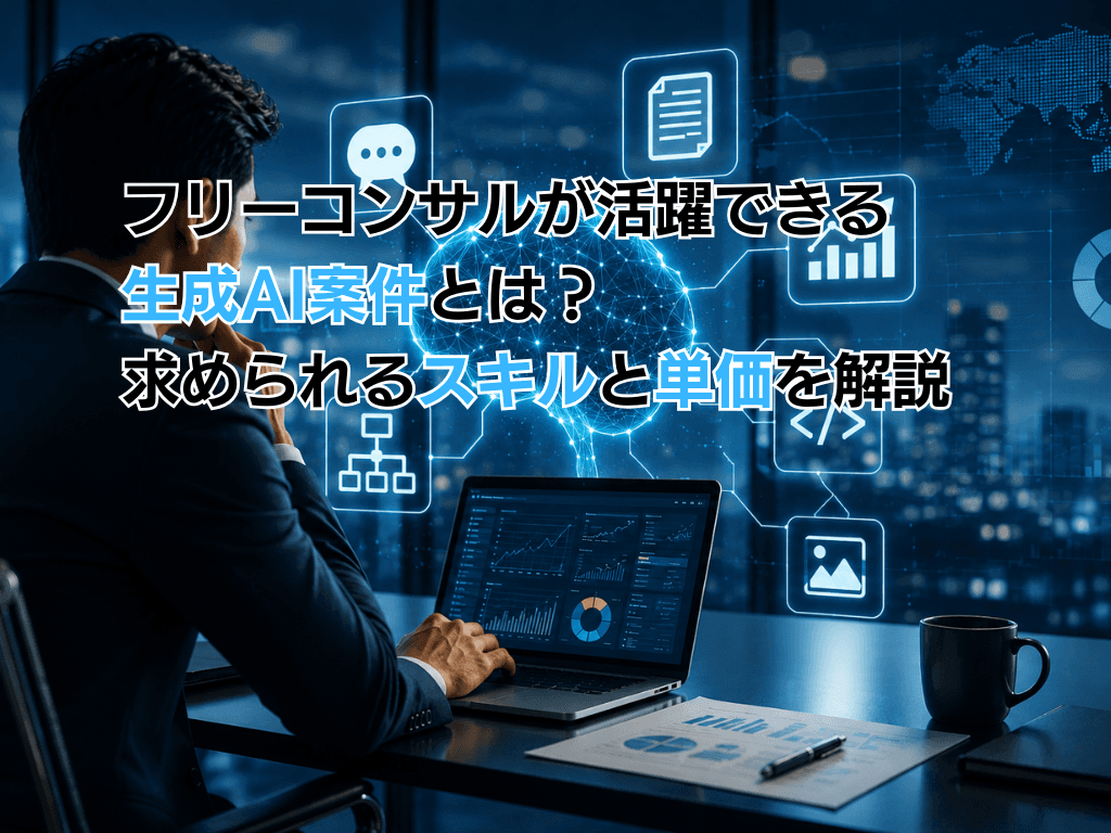 フリーコンサルが活躍できる生成AI案件とは?求められるスキルと単価を解説